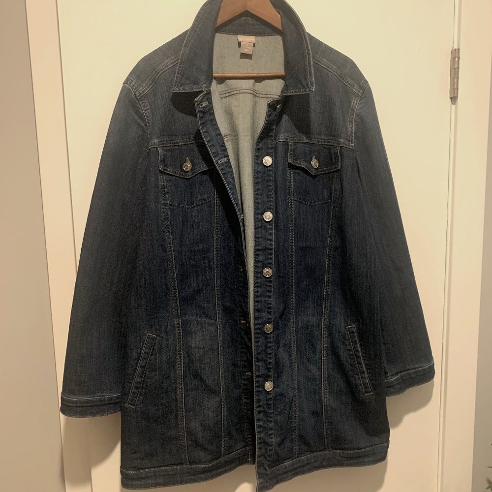 Chico's Denim Jacket, Women's, XXL